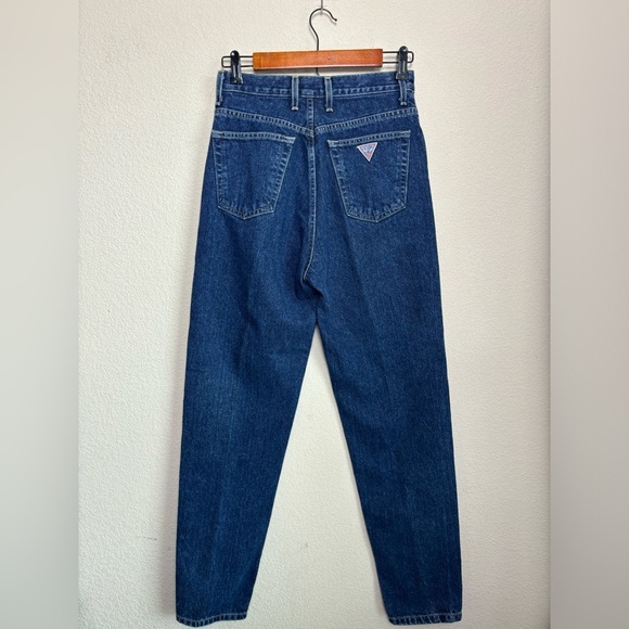 Vintage 90s GUESS Logo High Rise Straight Leg Mom Jeans Style 1050RG Size 29 - Picture 5 of 10